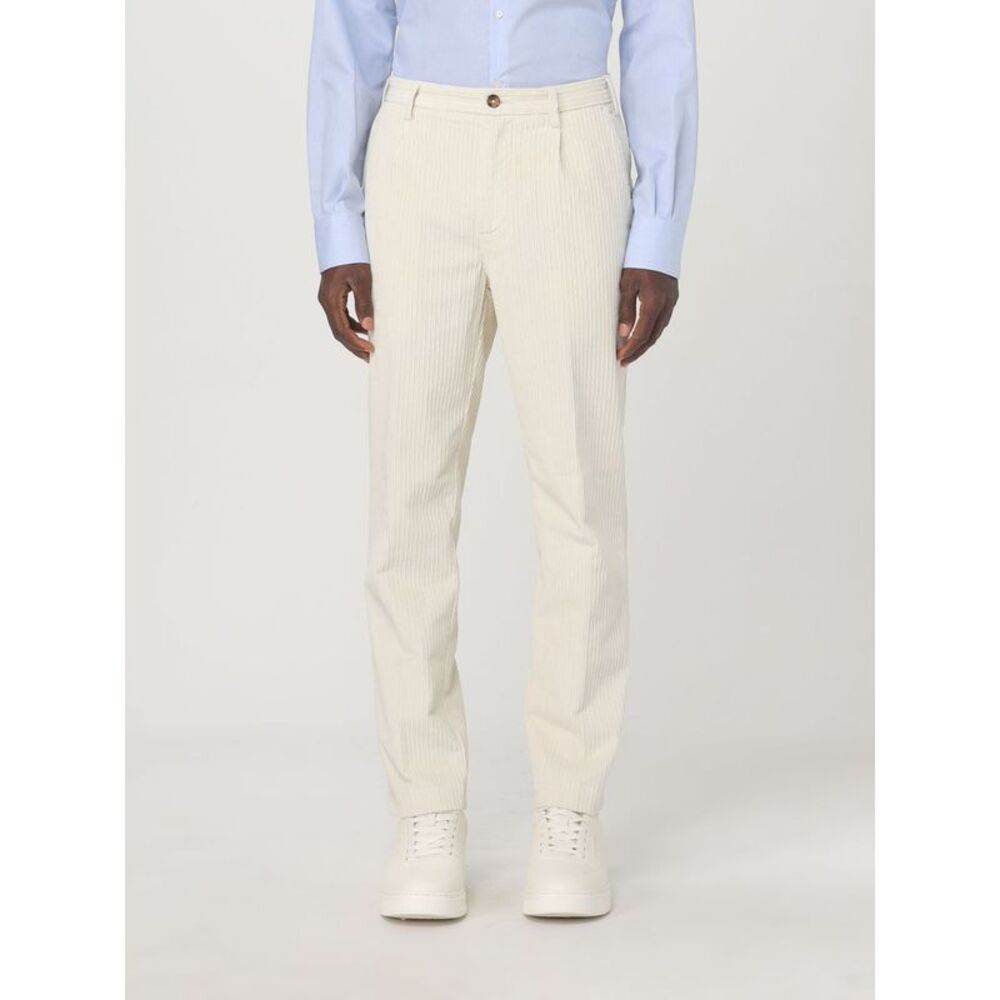 Brooksfield Pants Men Yellow Cream